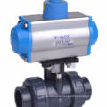 KLQD Brand Pneumatic Power PVC Material 1/2 Inch 2 Inch 4 Inch PVC Ball Valve